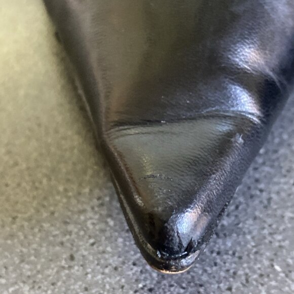 Jimmy Choo Tony 85 Classic Black Leather Pointy Heels - Picture 13 of 14